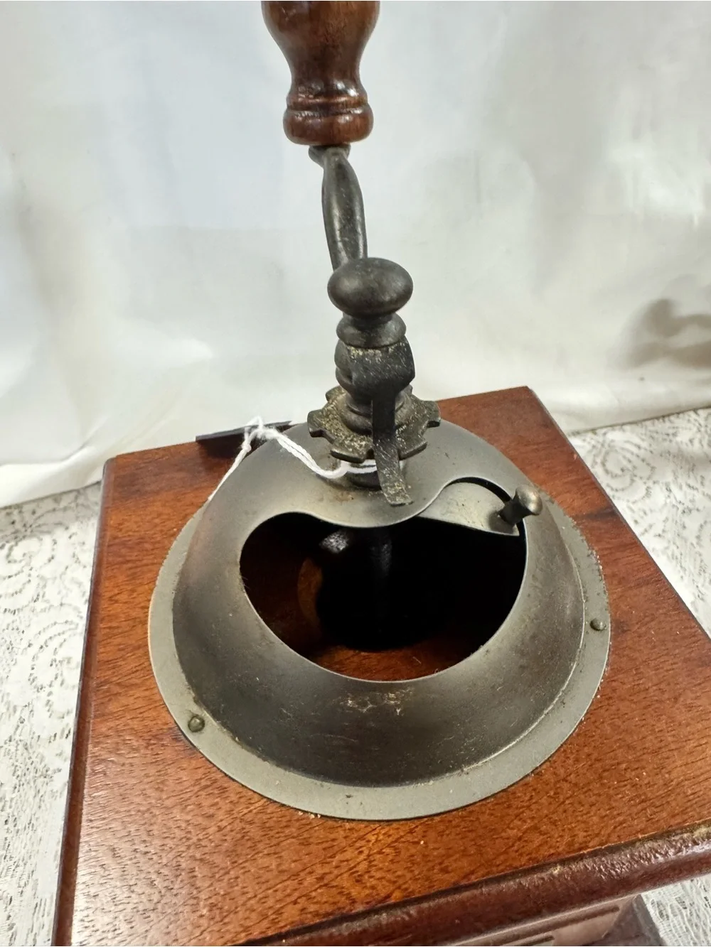 Vintage Style Brown Coffee Grinder with Wooden Handle